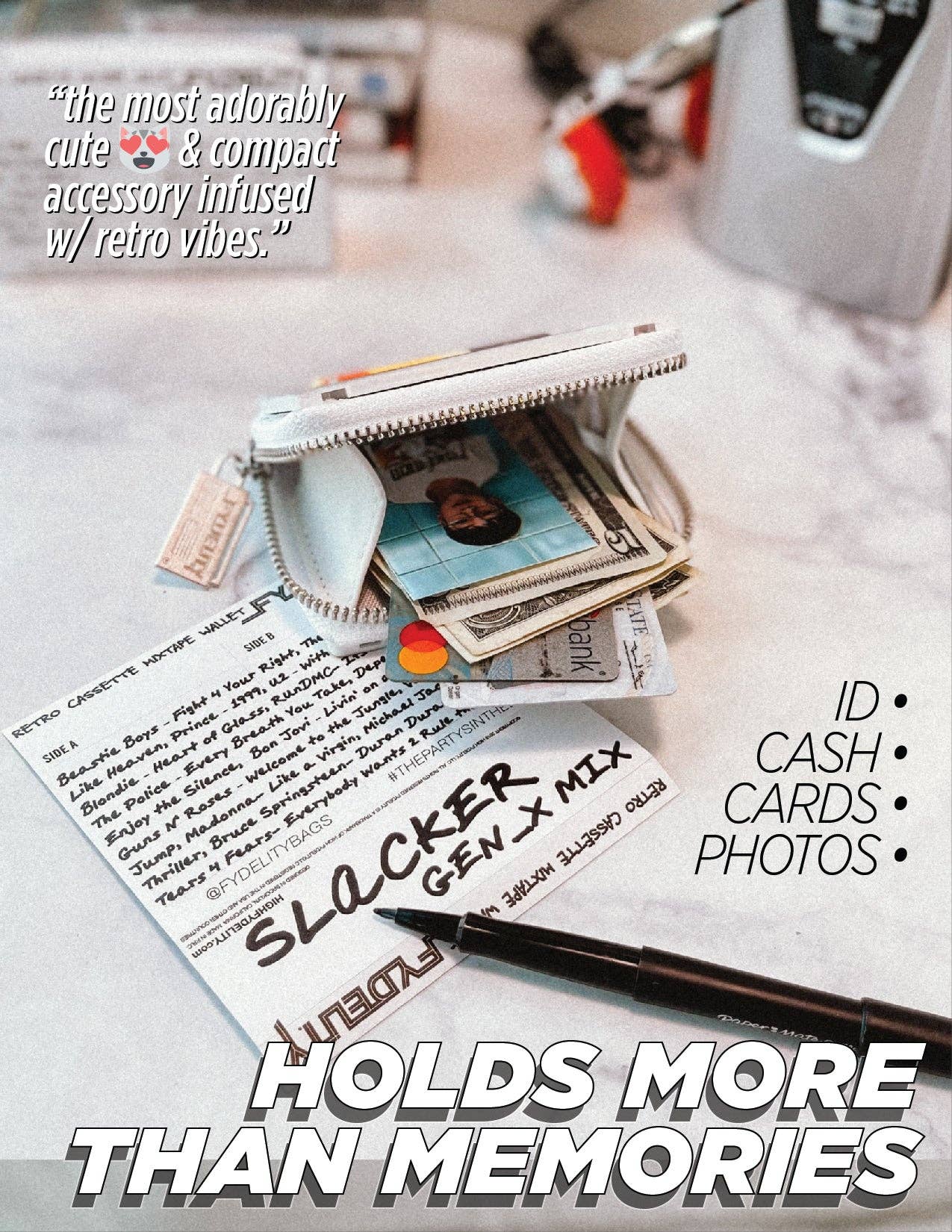 Fydelity - Wholesale Wallet - Unisex - 70299: Cassette Tape Wallet | Limited Edition | Retro Rainbow3