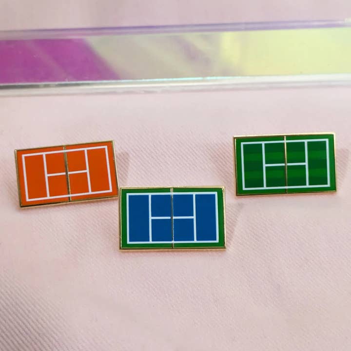 Tennis Court Mini Pin for wholesale by Brylliant Design LLC