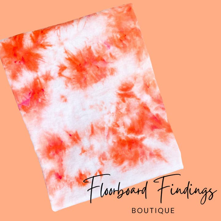 Peach Ice Tie Dye T-Shirt (Splits of Pink) für den Großhandel von Floorboard Findings