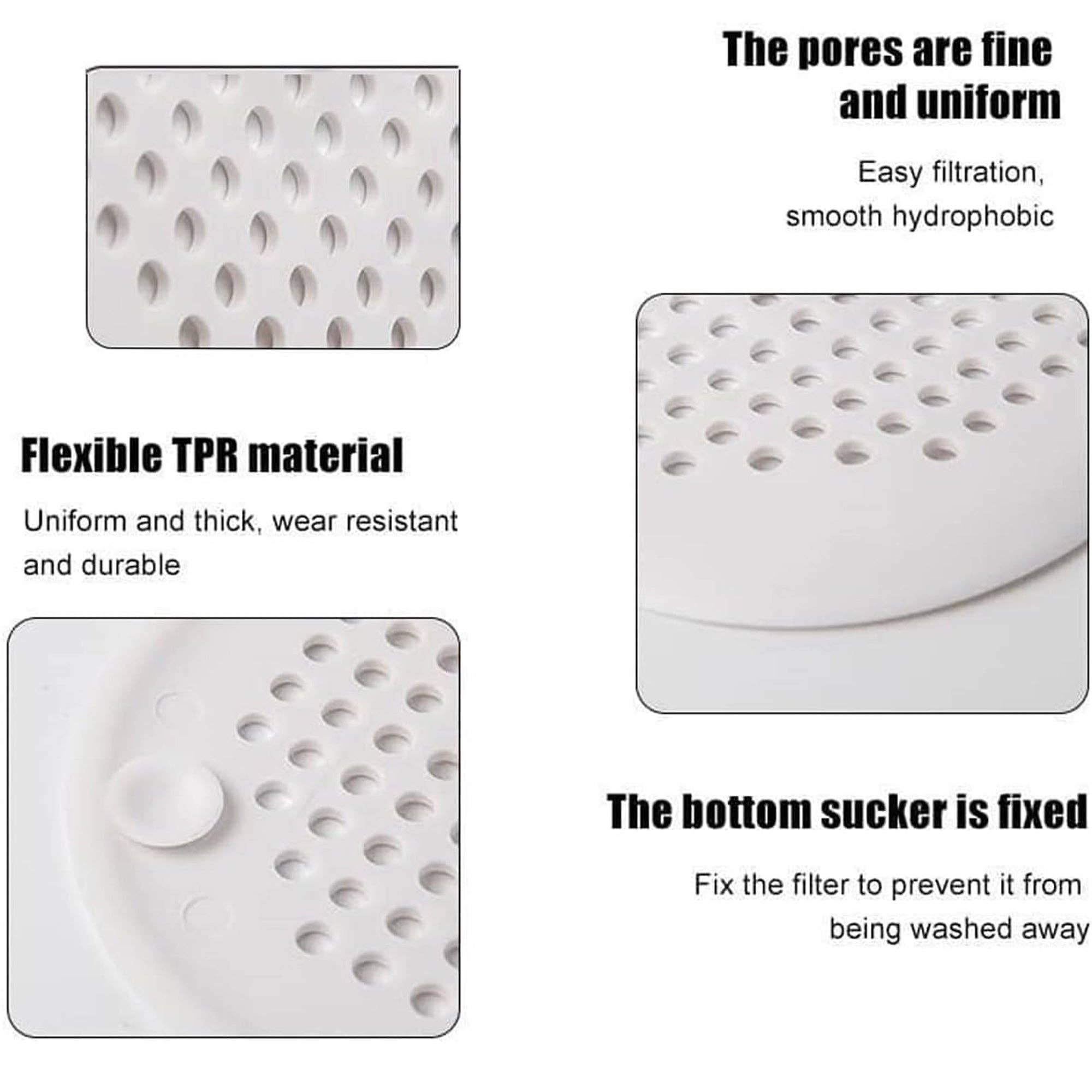 Vigor Path - Wholesale Sink Strainer/Stopper - Hair Catcher Round Silicone Hair Stopper with Suction Cup -7