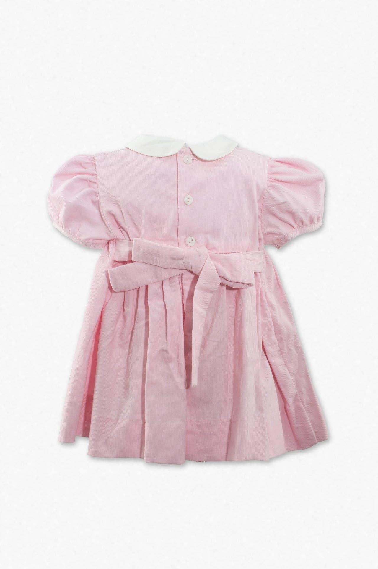 Julius Berger & Carriage Boutique – wholesale Dress set – Baby – Smocked Corduroy Pink Baby Girl Dress with Panty2