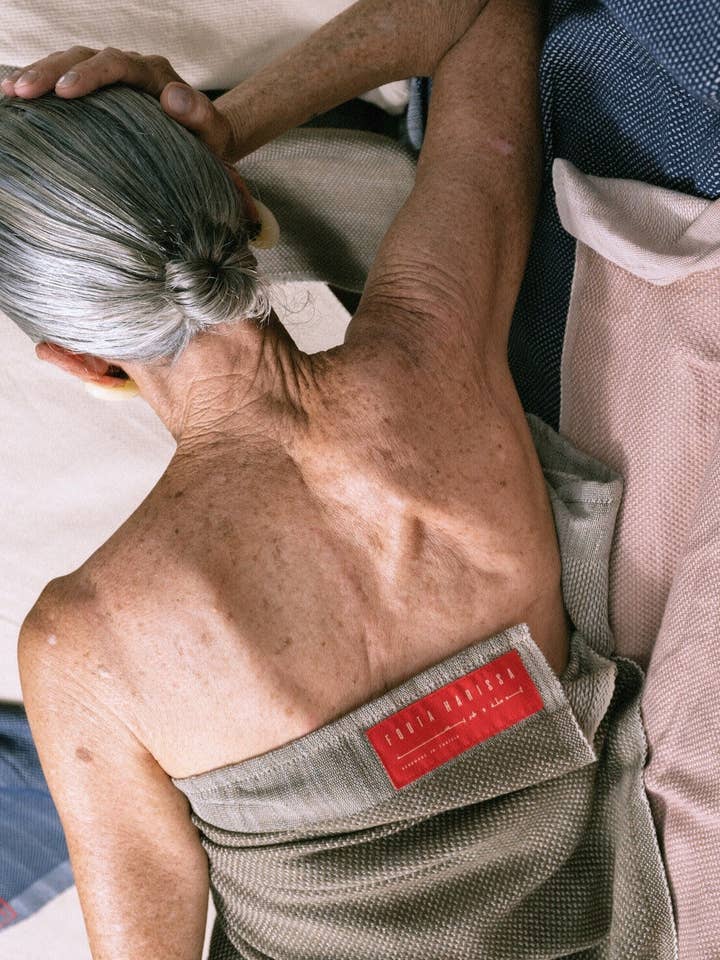 Cotton Handwoven Waffle-weave Bath Sheet (OLIVE) for wholesale by Fouta Harissa