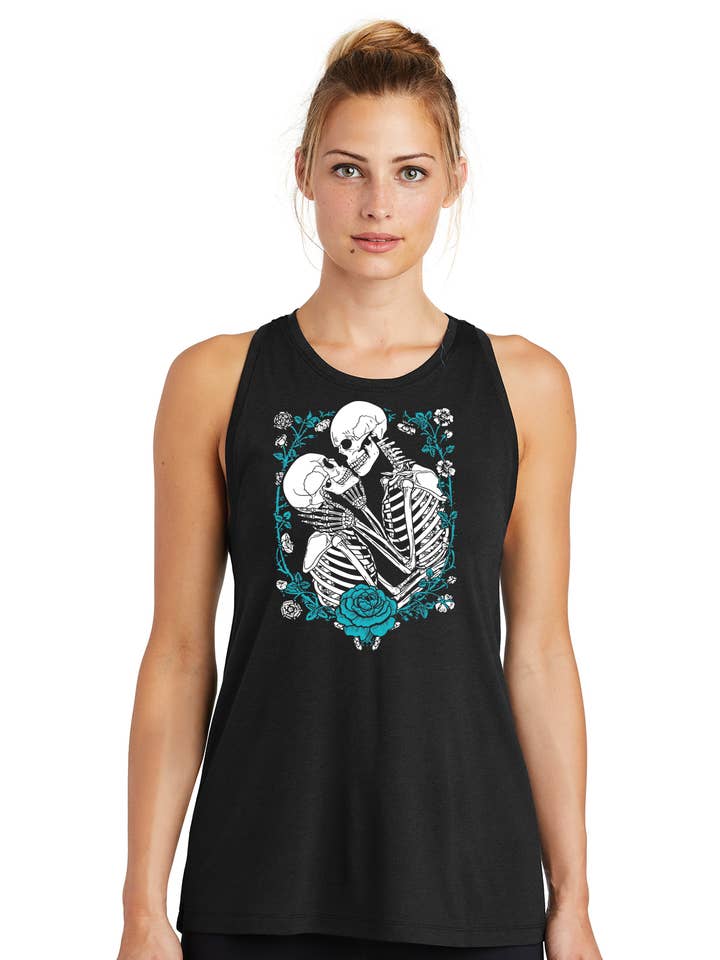 Débardeur squelette anti-humidité Tri-Blend PosiCharge - Noir pour la vente par Nora Libra