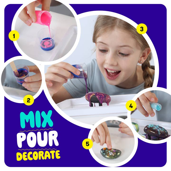 Dan&Darci - Wholesale DIY craft kit – Child - Paint Pouring Rocks for Kids - Rock Painting Kit, Craft Kit3