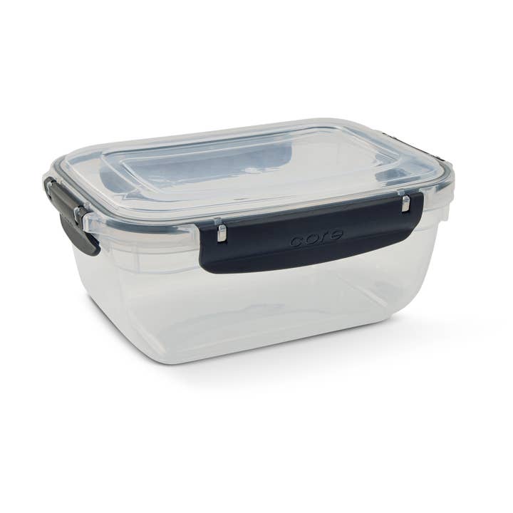 47.3oz EU Rectangle Colored Snap Container - Midnight Oil for wholesale by Core Home