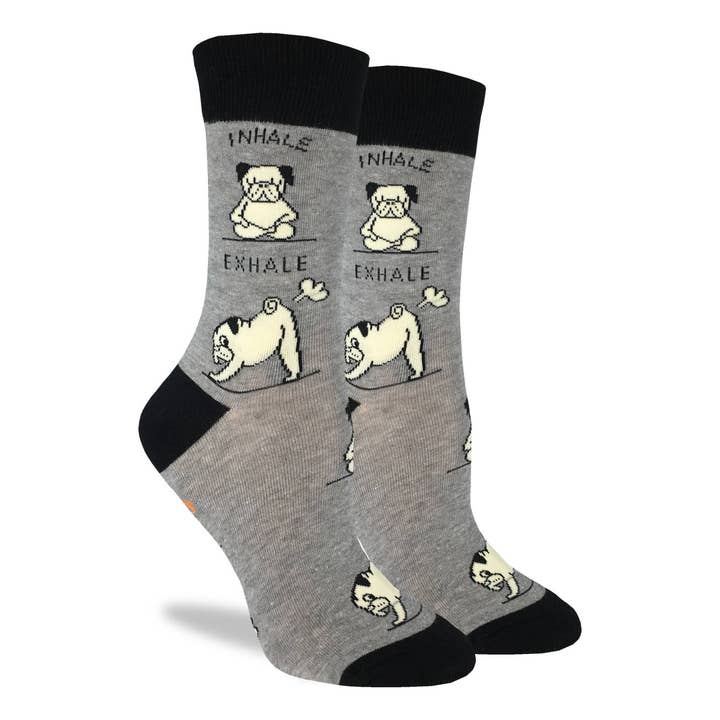 Good Luck Sock - Wholesale Socks - Women's - Women's Yoga Pug Socks