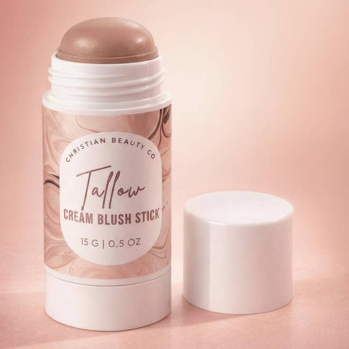 Tallow Cream Blush Stick for wholesale by Christian Beauty Co