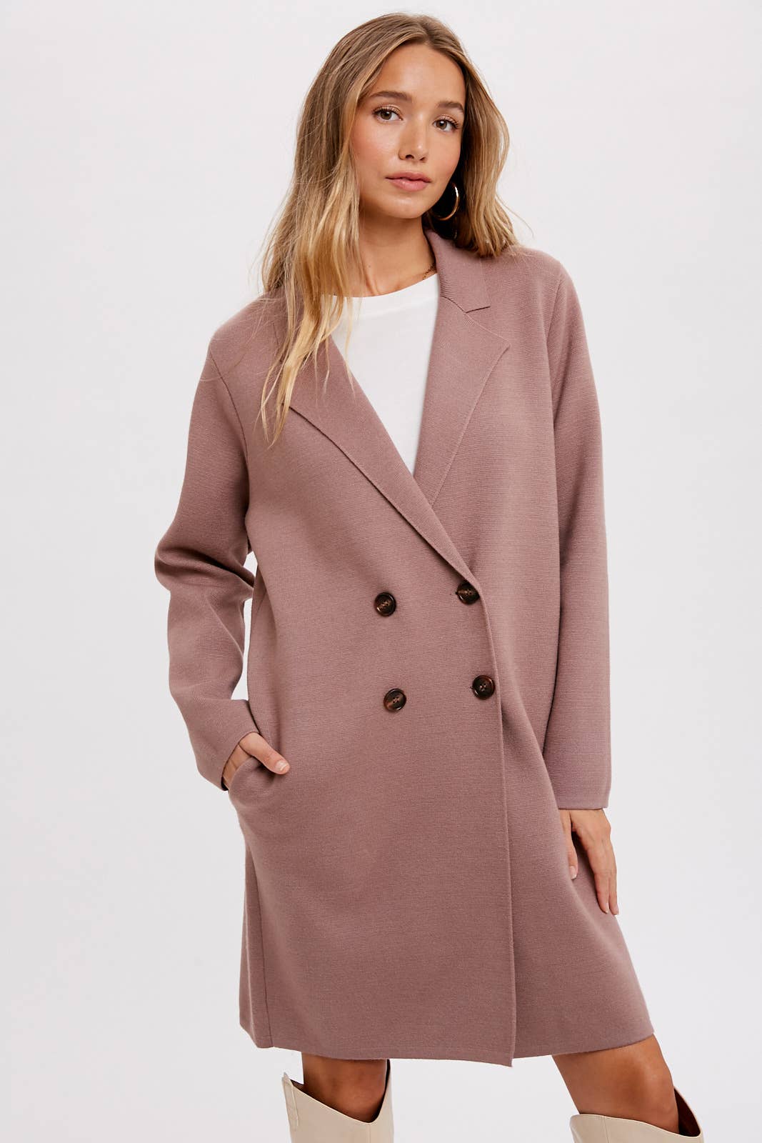 Bluivy - Wholesale Coat - Women's - CLASSIC DOUBLE BREASTED COATIGAN21