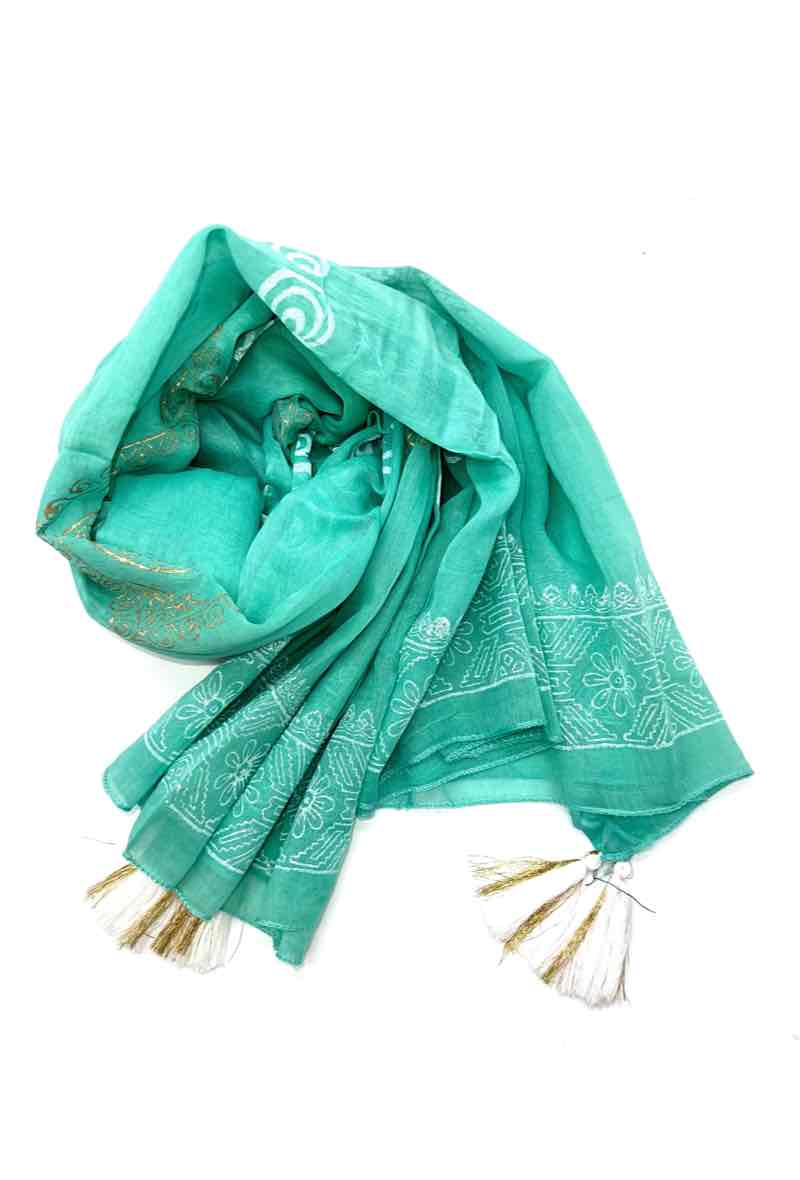 LINETA - Wholesale Scarf - Women's - C1 Indian cotton scarves13