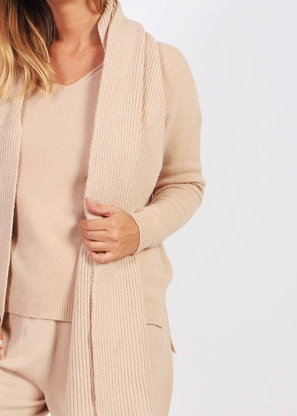 JULIA PARIS – Engroshandel Tørklæde - Dame – Ensfarvet strikket tørklæde7