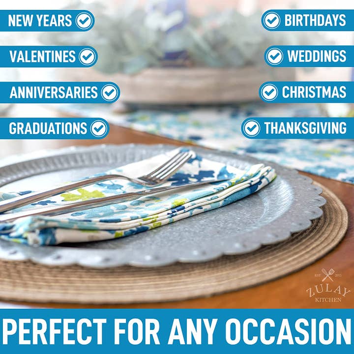 Zulay Kitchen - Wholesale Placemat - 15-Inch Braided Round Placemats – Set of 618