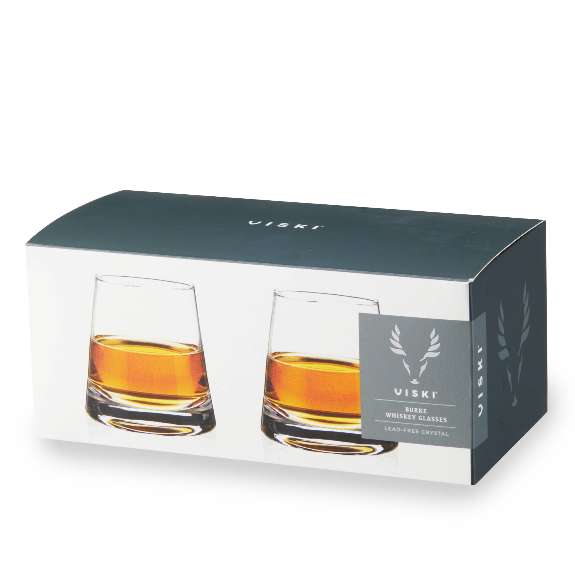 Viski - Wholesale Cocktail/Liquor Glass - Raye™ Burke Crystal Whiskey Glasses Set of 21