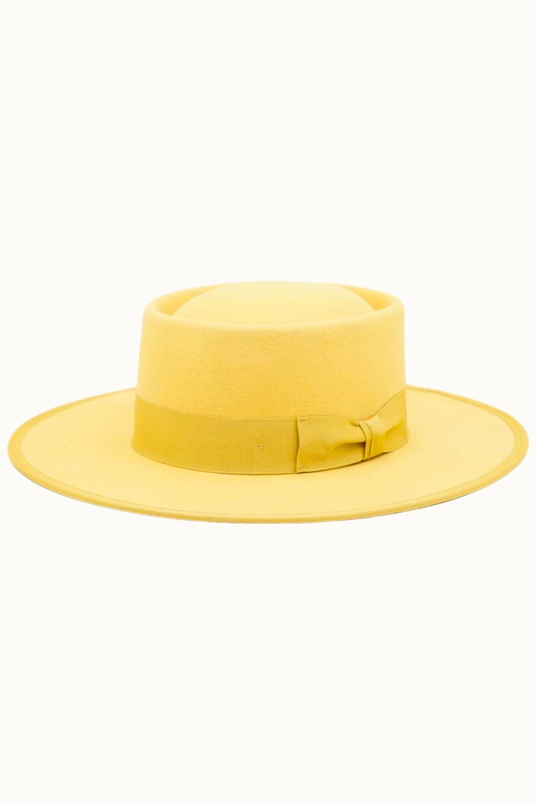 Olive & Pique - Vendita all'ingrosso Fedora - Unisex - VIDA - Cappello da giocatore in feltro 100% lana, foderato in raso, unisex, giallo1