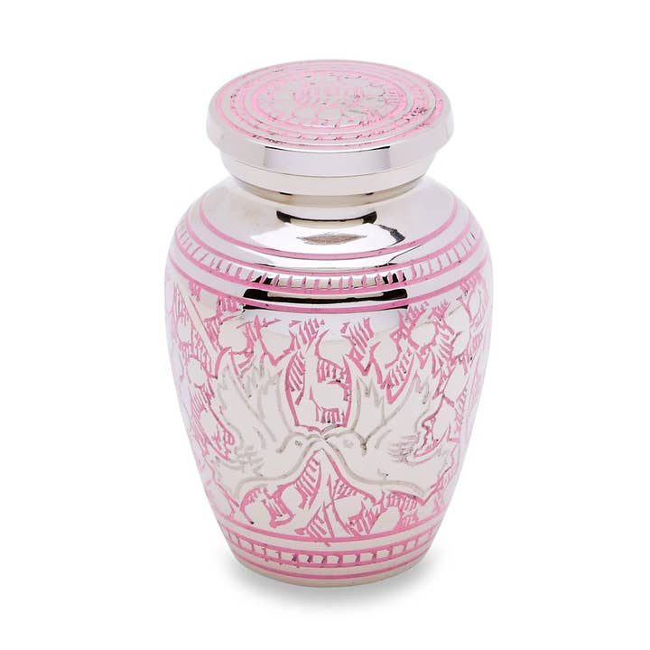 Pink Loving Doves penning voor wholesale door Raj Urns