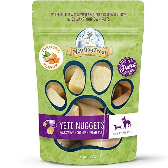 Pet Palette Distribution - Wholesale Pet Treats - Dog - Yeti Dog Nuggets Turmeric Flavored 6 pieces 3.5oz0