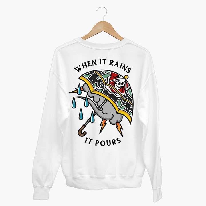 Sweatshirt van When It Rains It Pours (uniseks) voor wholesale door Broken Society