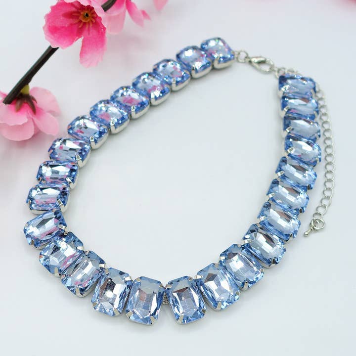 Daemon srls - Wholesale Beaded/Pearl Necklace - MARGOT collier con pietre sfaccettate - silver5