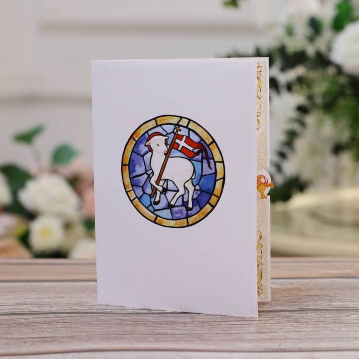 Unipop Cards, LLC - Wholesale Everyday Greeting Card - Holy Lamb Pop Up Card - Christmas pop up card4
