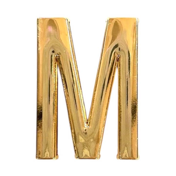 GOLD CHARM LETTER (M) for wholesale by Camel Threads