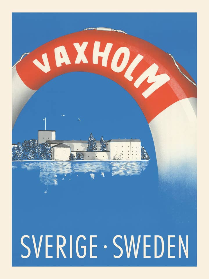 Vaxholm, Plakat 30 x 40 cm for engroshandel hos Come to Finland