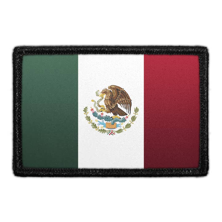 Mexico Flag - Color - Removable Patch for wholesale by Pull Patch