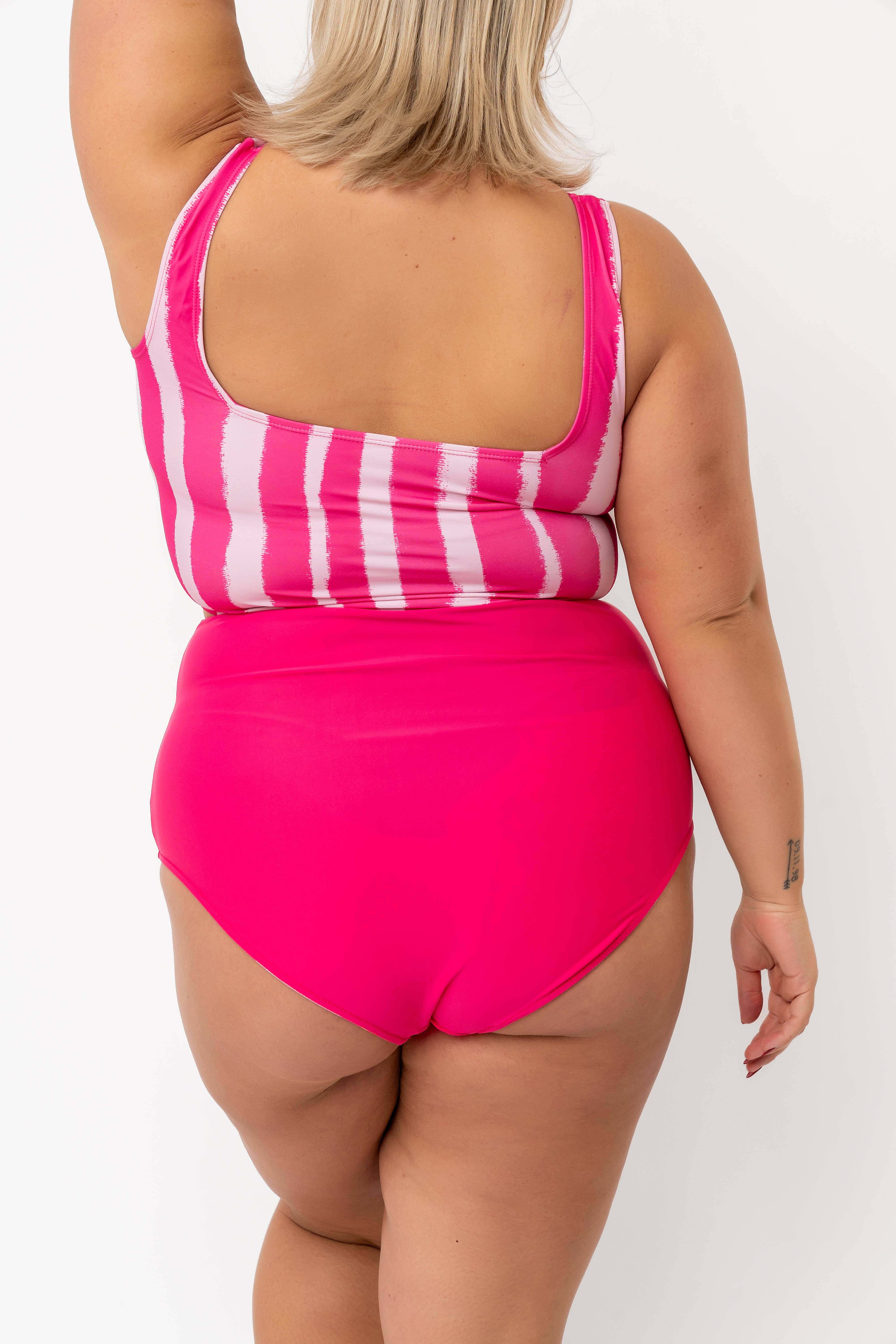 Coral Reef Swim – Cueca de biquíni - Mulher por atacado – Parte de Baixo de Fato de Banho Midi Reversível Floral Fusion/Hibisco10