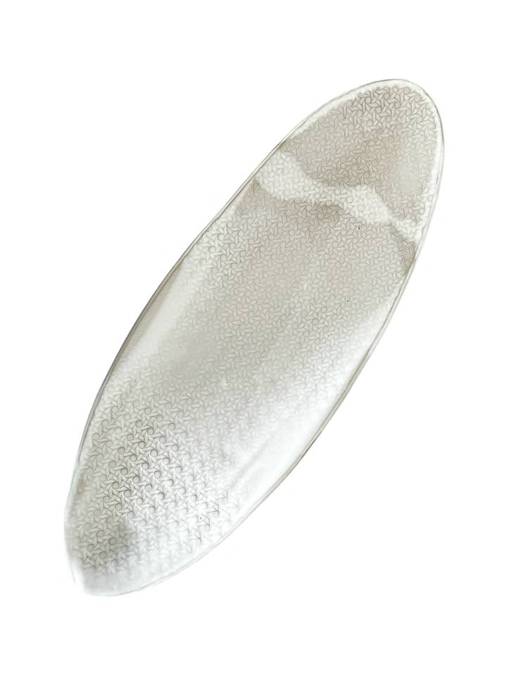 Sandalwood Caned Oval Platter for wholesale by Gina DeSantis Ceramics