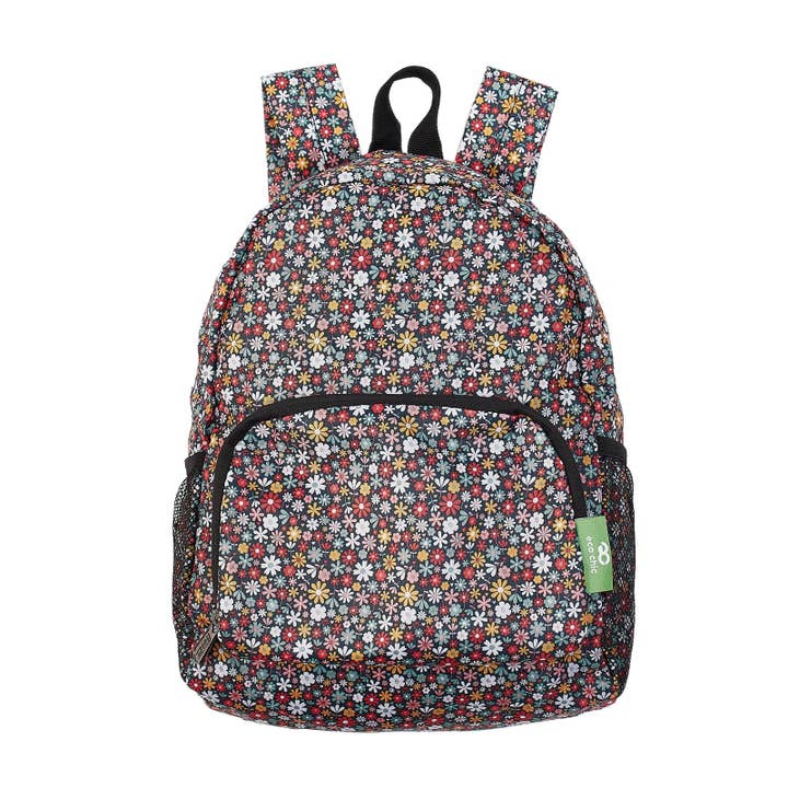Eco Chic Lightweight Foldable Mini Backpack Ditsy for wholesale by Eco Chic