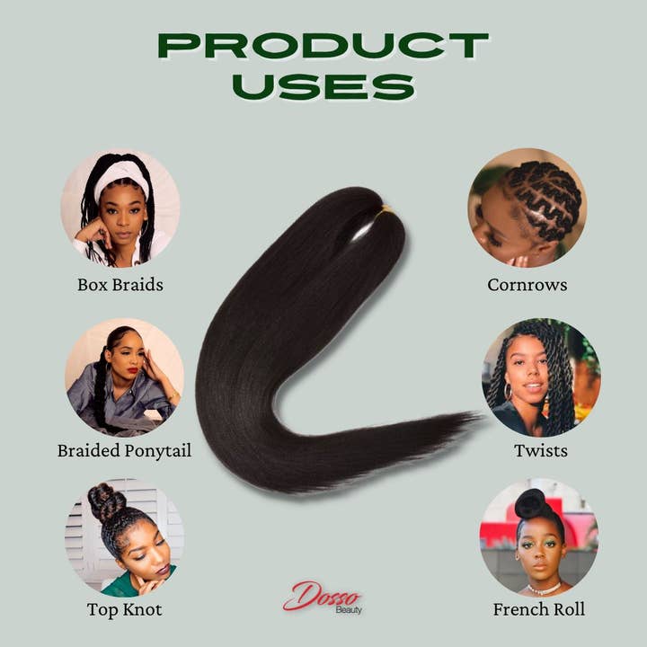 Dosso Beauty - Wholesale Hair Extensions - Pre-Stretched Hypoallergenic Braiding Hair (Single Packs)