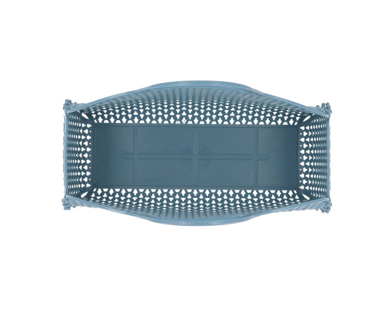 Tutete - Vente Sac de plage - Sac rétro vintage bleu avec maillage2