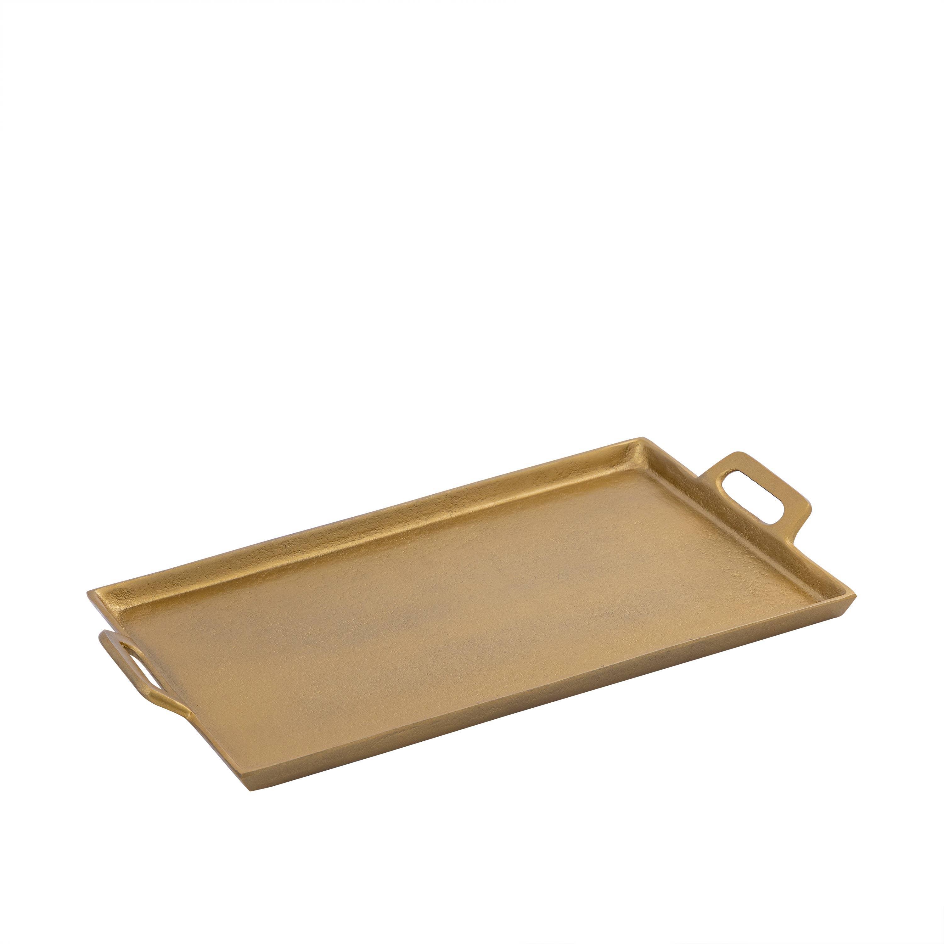 BIDKhome - Wholesale Serving Tray - Aluminum Tray w/Handles Antique Brass3