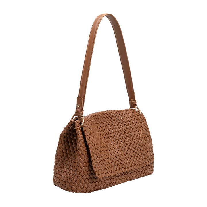 Melie Bianco - Wholesale Shoulder Bag - Women's - Natalia Saddle Recycled Vegan Shoulder Bag