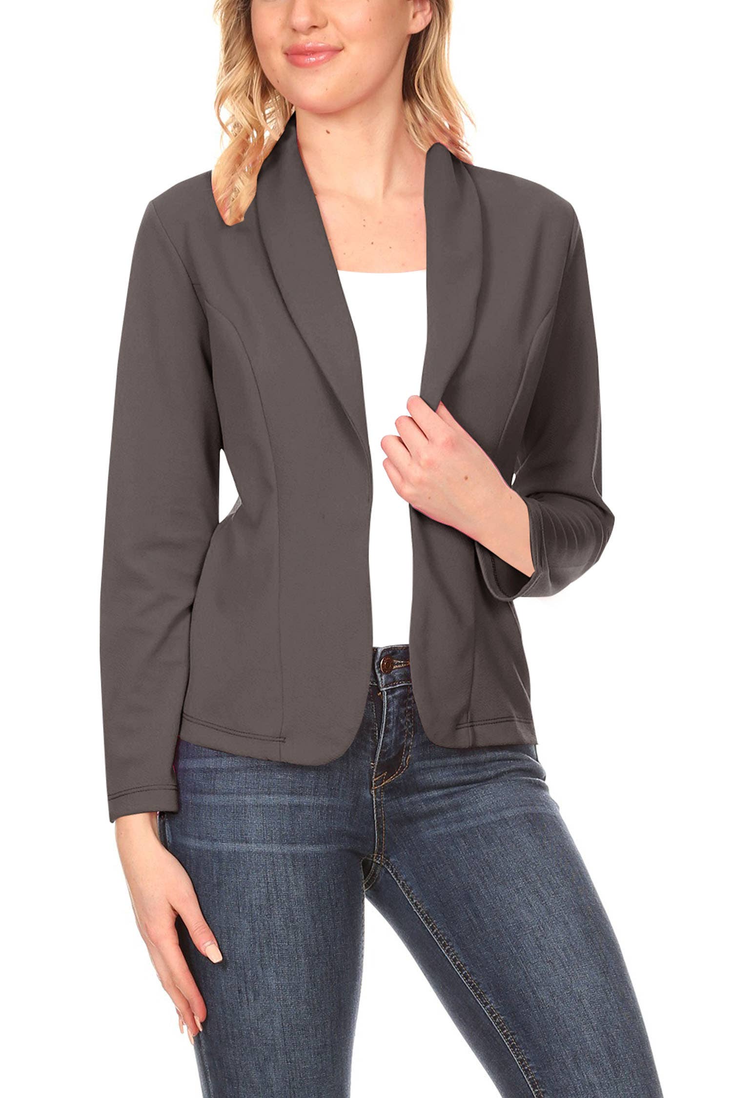 MOA COLLECTION - Vente Blazer – femme - Blazer décontracté à manches longues pour femmes7