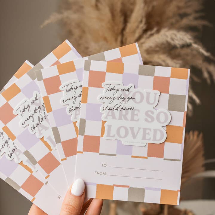 You are So Loved Sticker Cards - Set of 4 for wholesale by The Anastasia Co