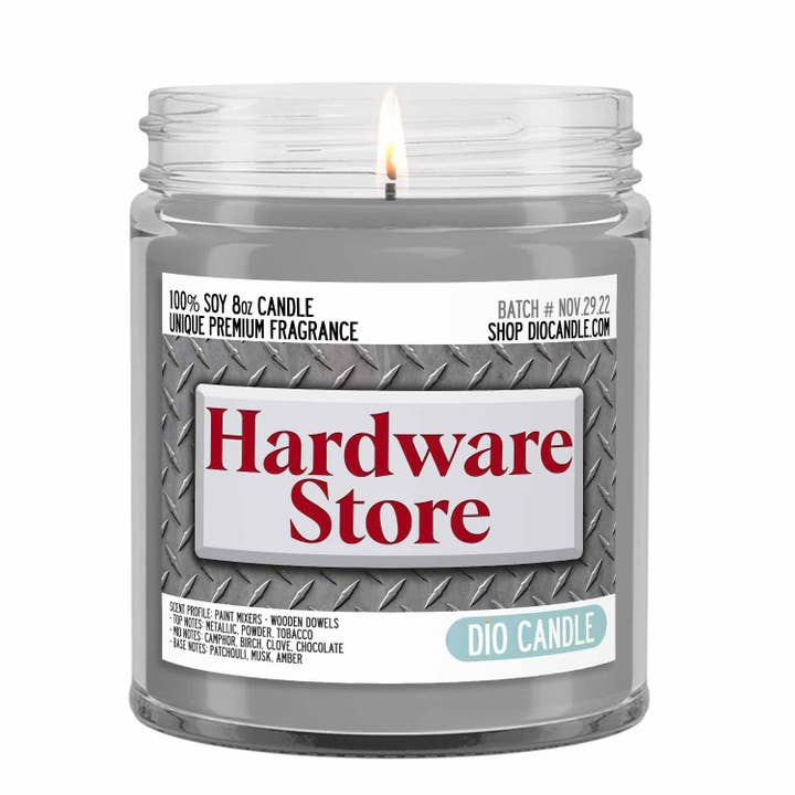 Hardware Store Candle for wholesale by Dio Candle Company