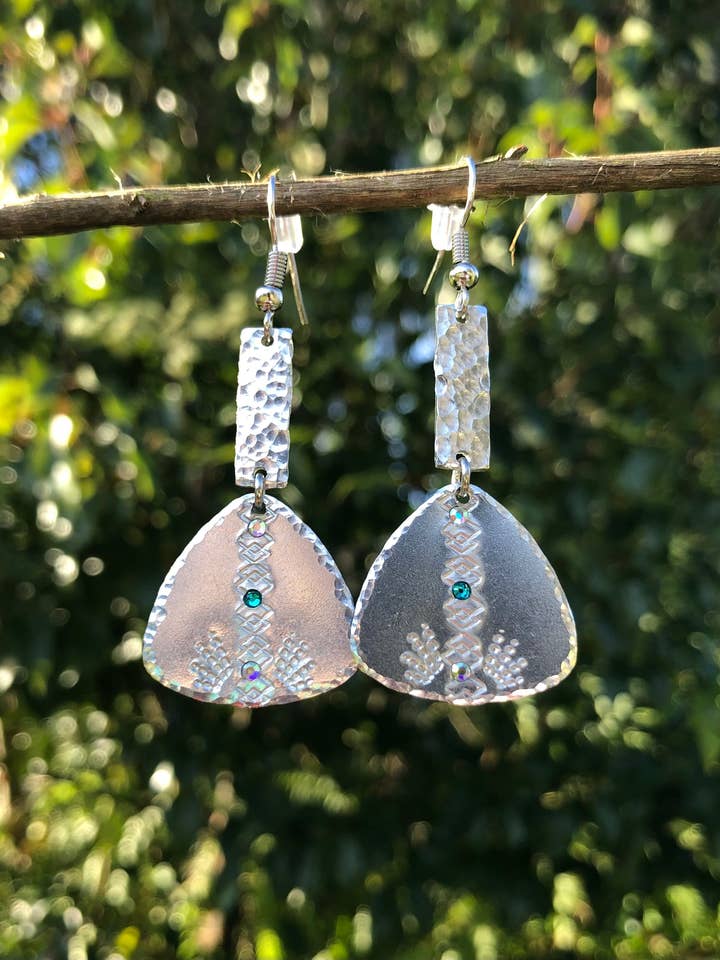 Textured Tribal Drop Earrings for wholesale by The Imprint Duo