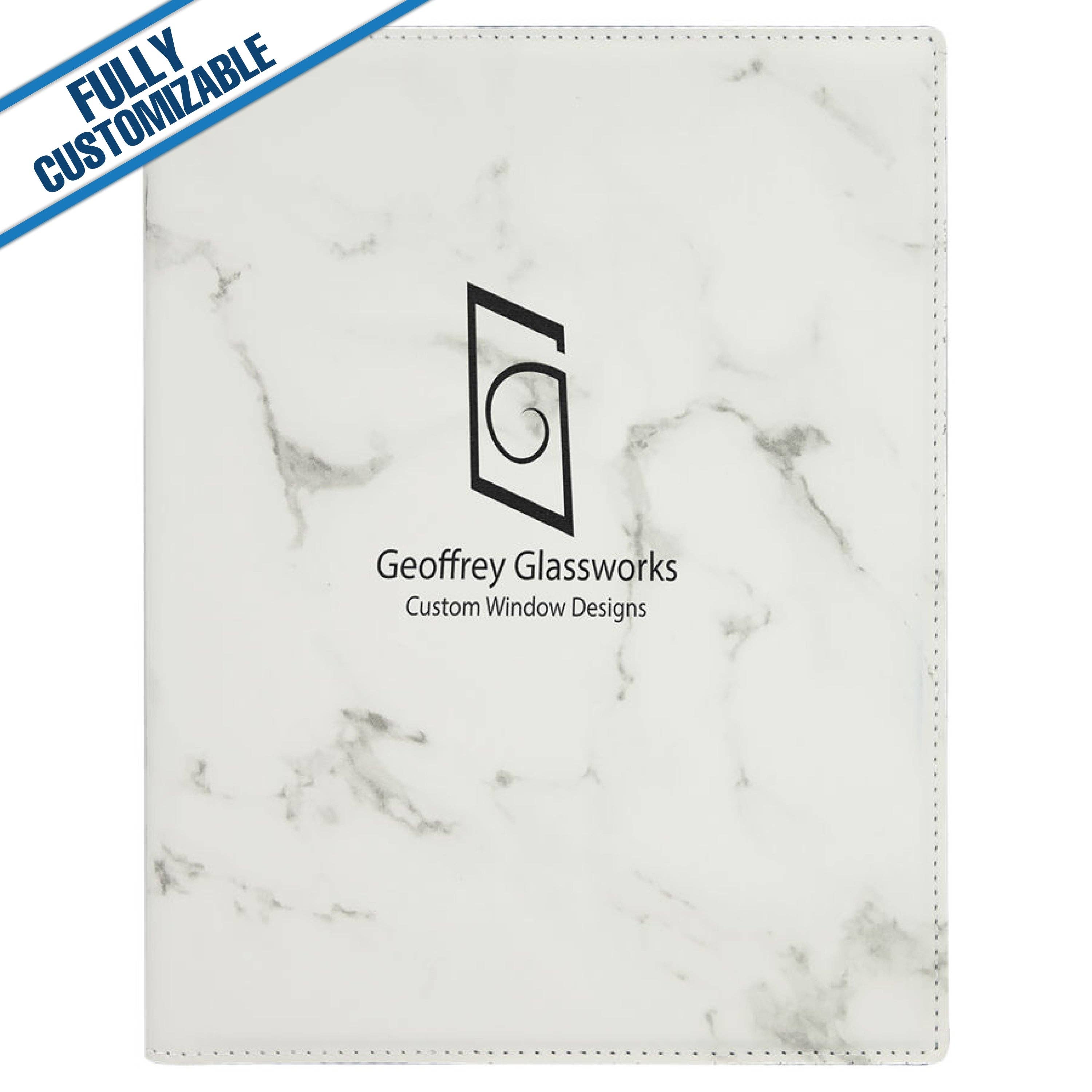 GiftWorksPlus - Wholesale Notepad - 7"x9" Leatherette Portfolio & Notepad - Fully Customizable14
