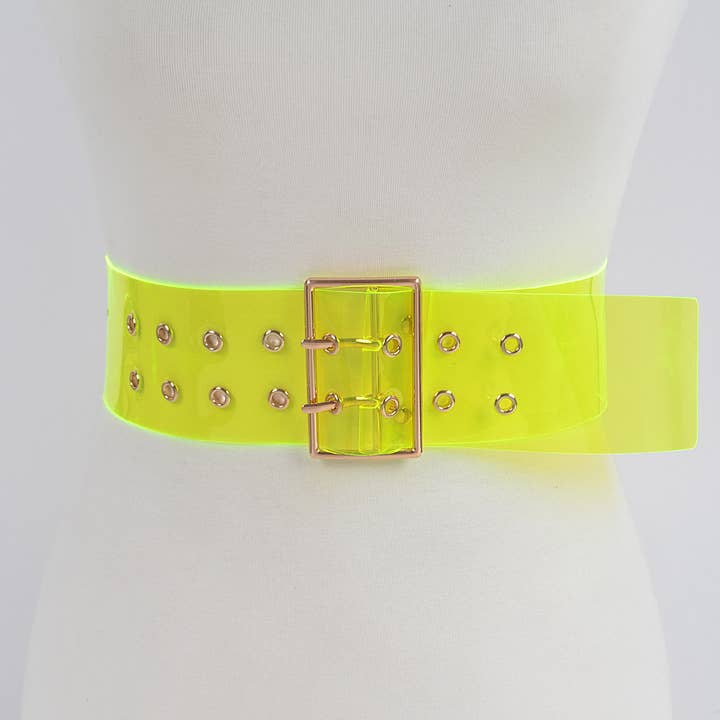 Ceinture néon irisée transparente 100 pour la vente par 3AM BY H&D ACCESSORIES