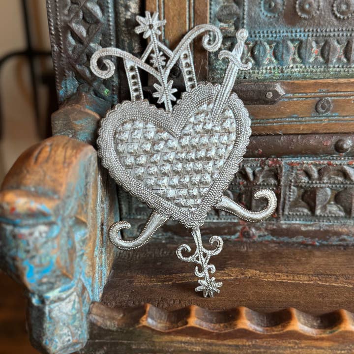 Erzulie Dantor Veve Haitian Art | Fair Trade Metal Art for wholesale by Haiti Fair Trade~ It's Cactus