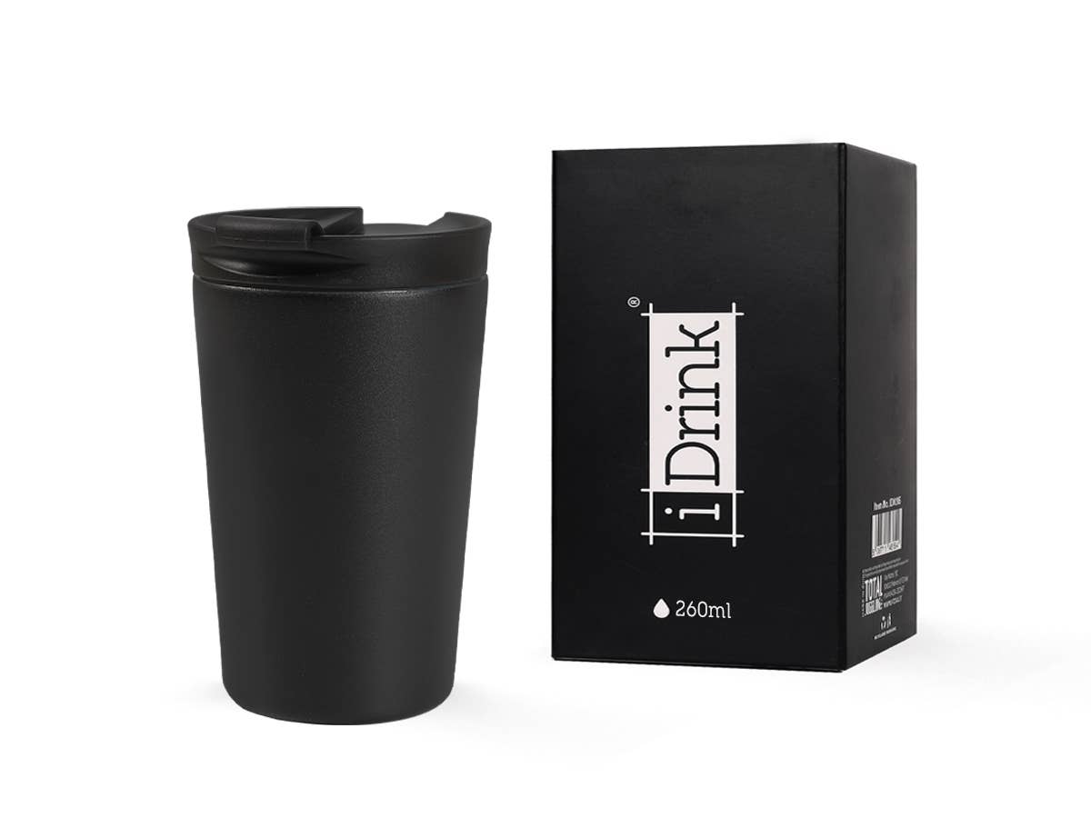 I-Total, I-Drink - Wholesale Insulated Mug/Tumbler - Travel Mug 260 Ml Black0