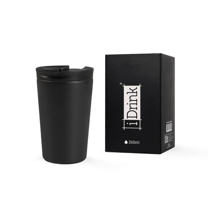 I-Total, I-Drink - Wholesale Insulated Mug/Tumbler - Travel Mug 260 Ml Black