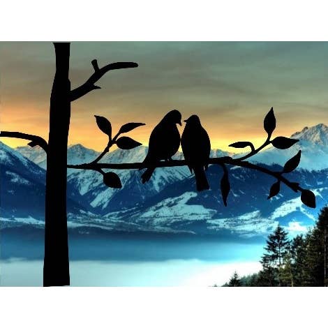 Love Birds 18X7 for wholesale by PDR Metal Art and Fab