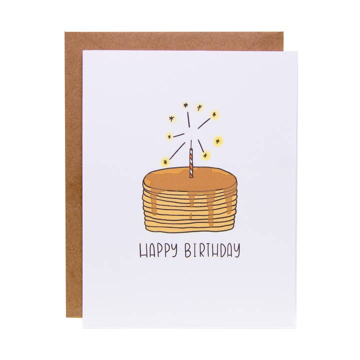Pancake Stack Anniversaire pour la vente par Drawing a Blank Cards + Gifts