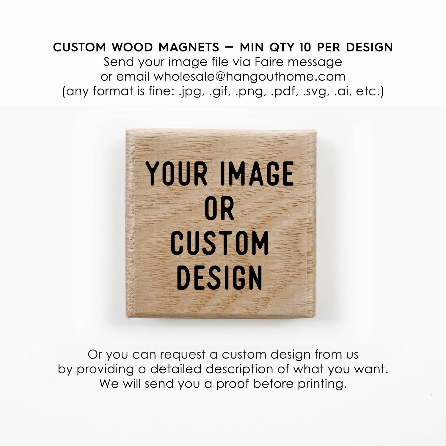 Hangout Home - Vendita all'ingrosso Calamite - Calamite per Frigorifero in Legno con Cavallo ad Acquerello Personalizzato11