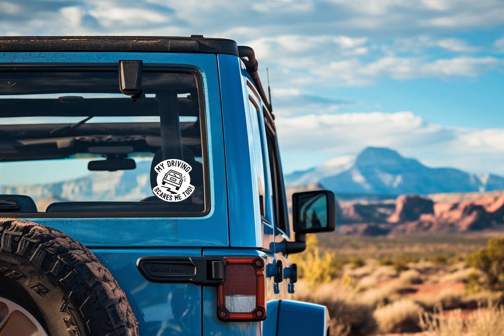 Missional Merch - Wholesale Sticker - My Driving Scares Me Too | Funny Sticker | Vinyl Car Decal1