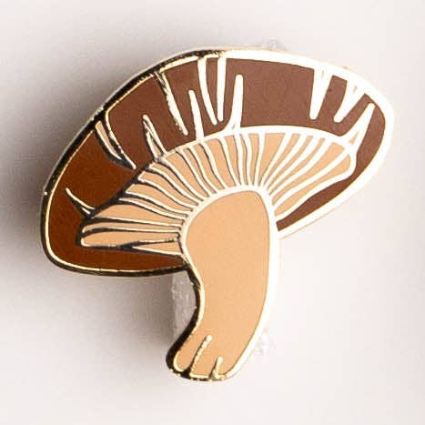 Sherry's Palette - Wholesale Lapel Pin/Button - Shiitake Mushroom Enamel Pin0