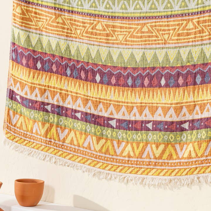 Kikoya - Wholesale Throw Blanket - 100% Cotton Throw Blanket Home Decor 51x67" Farmhouse Cover 2