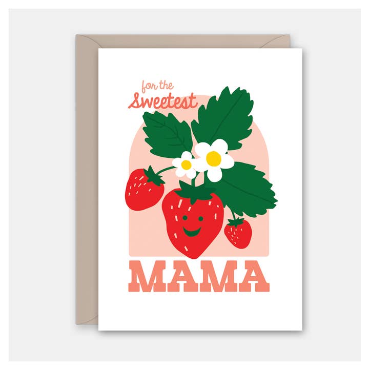 Mama Strawberries - Tarjeta para el Día de la Madre para venta al por mayor de Rock Scissor Paper