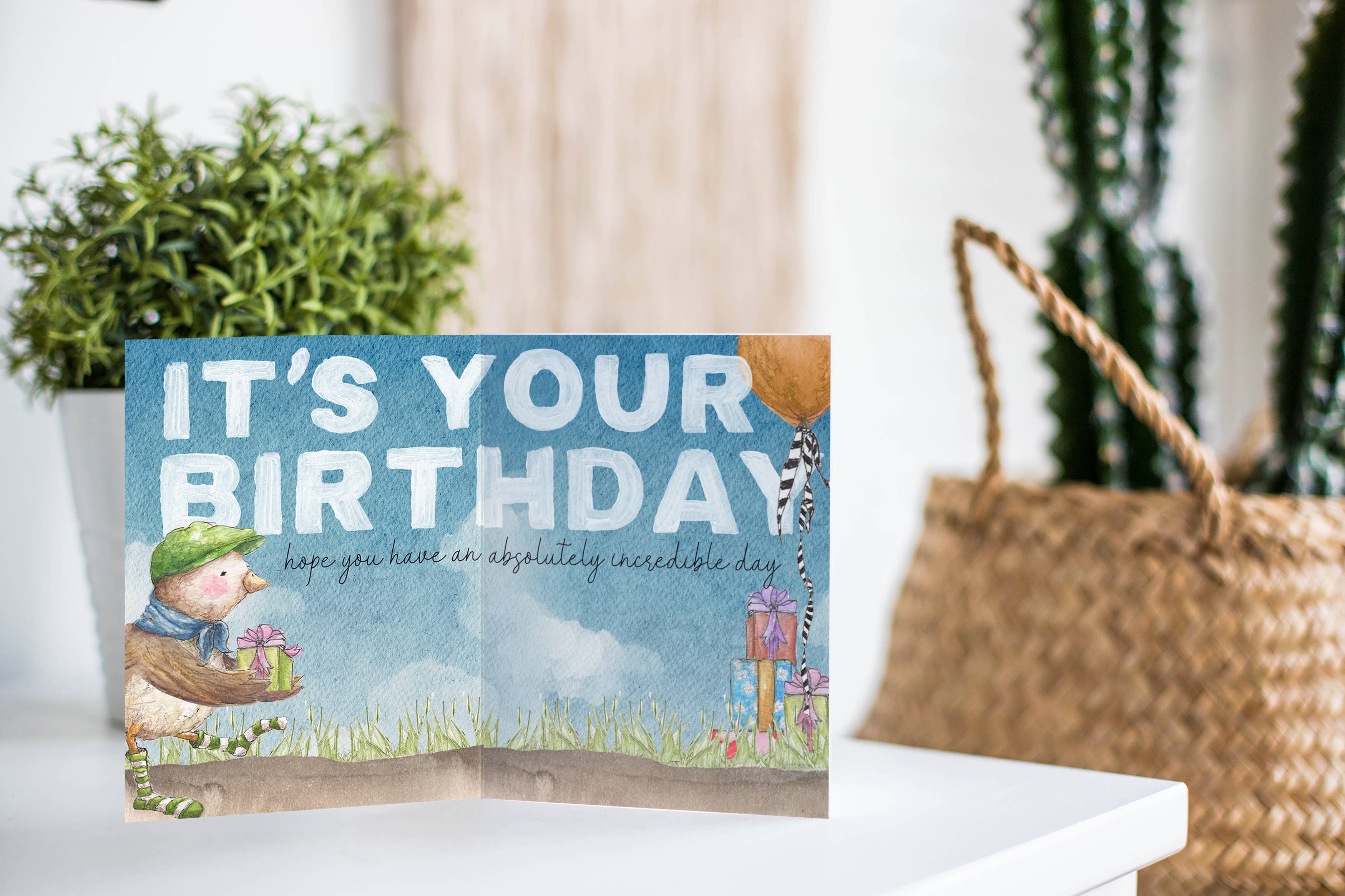 Lizzy & Grace - Wholesale Birthday Card - Green Socks Happy Birthday Card5