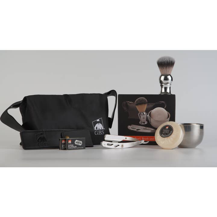 GENTS FINE GROOMING PRODUCTS - Wholesale Shaving Set/Kit - Men's - G.B.S Men's Professional Barber Wet Shaving Set- Interchange